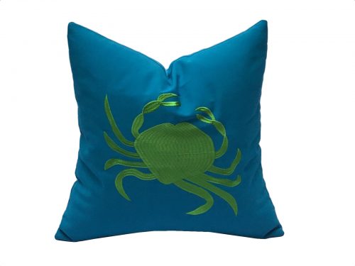 cojin crab verde turquesa