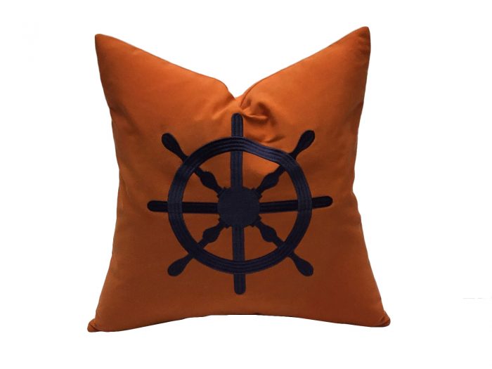 cojin timonel azul naranja